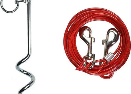 Benson - Aanlegspiraal met Kabel – 4 Meter – Voor Tuin, Camping en Strand – Metaal - MBDeals.nl