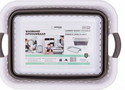 Benson afwasteil opvouwbaar grijs 39 liter, 61 x 44 x 26 cm met handvaten - MBDeals.nl
