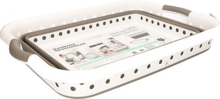 Benson afwasteil opvouwbaar grijs 39 liter, 61 x 44 x 26 cm met handvaten - MBDeals.nl