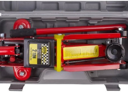 Benson autokrik hydraulisch 2 ton met koffer, hefhoogte tot 30,5 cm - MBDeals.nl