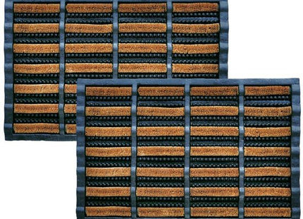 Benson deurmat buiten van rubber met kokos borstels, 40 x 60 cm, 2 stuks - MBDeals.nl