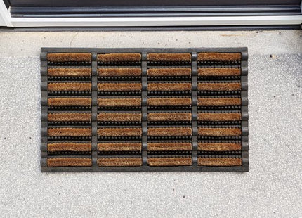 Benson deurmat buiten van rubber met kokos borstels, 40 x 60 cm, 2 stuks - MBDeals.nl