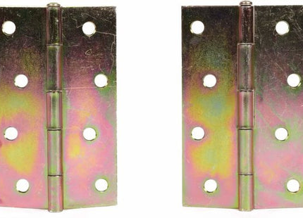 Benson deurscharnier 4 inch 100 x 60 mm verchroomd staal, set van 2 stuks - MBDeals.nl