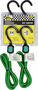 Benson elastische bagagespin 100 cm met gecoate haken, zwart, 2 stuks - foto 2