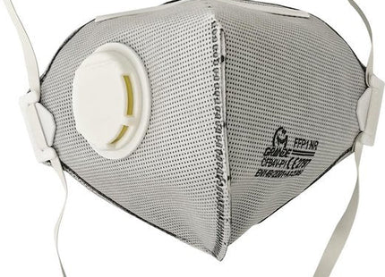 Benson FFP2 mondkapje met ventiel, stofmasker grijs, set van 2 - MBDeals.nl