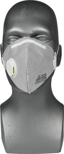 Benson FFP2 mondkapje met ventiel, stofmasker grijs, set van 2 - MBDeals.nl