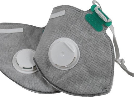 Benson FFP2 mondkapje met ventiel, stofmasker grijs, set van 2 - MBDeals.nl