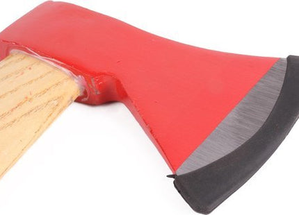 Benson handbijl met wigvormig blad en houten steel, 600 gram, rood - MBDeals.nl