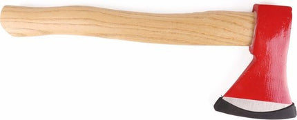 Benson handbijl met wigvormig blad en houten steel, 600 gram, rood - MBDeals.nl