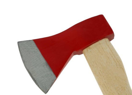 Benson handbijl met wigvormig blad en houten steel, 600 gram, rood - MBDeals.nl