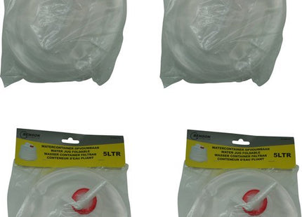 Benson jerrycan met kraan 5 liter, opvouwbaar en transparant, 4 stuks