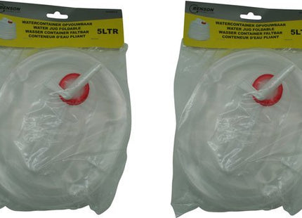 Benson jerrycan met kraan voor water, opvouwbaar, 5 liter, 2 stuks