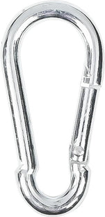 Benson karabijnhaak 6 x 60 mm van zilverkleurig metaal, set van 10 stuks - MBDeals.nl