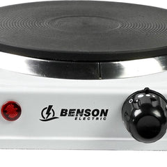 Benson kookplaat 1000 watt met 5 standen en antislipvoetjes