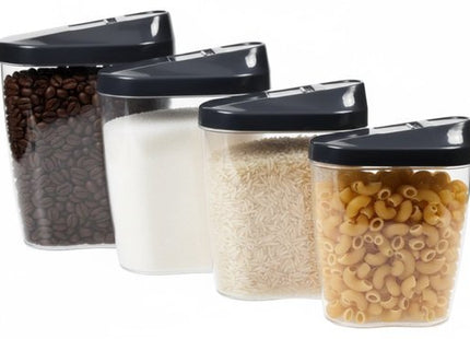 Benson luchtdichte voorraadpotten, 4 stuks van 0,5 tot 1,25 liter - MBDeals.nl