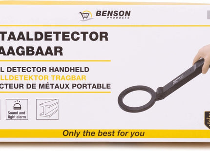 Benson - Metaaldetector - Draagbare Lichaam Scanner - Detecteert Diverse Metalen - LED - en Geluidsalarm - MBDeals.nl