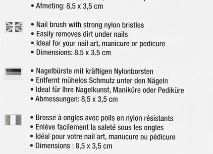 Benson nagelborstel met stevige haren en plastic handvat 8 cm, 2 stuks - foto 3
