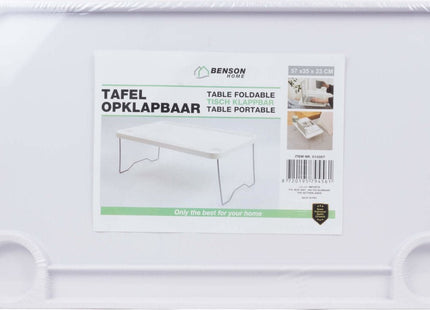 Benson - Opklapbare Laptoptafel - Ideaal voor Bed gebruik - Eenvoudig Op te Bergen - 57 x 35 x 23 cm - Inclusief Bekerhouder - MBDeals.nl