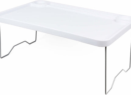 Benson - Opklapbare Laptoptafel - Ideaal voor Bed gebruik - Eenvoudig Op te Bergen - 57 x 35 x 23 cm - Inclusief Bekerhouder - MBDeals.nl