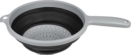 Benson opvouwbaar vergiet zwart-wit 22 cm, hittebestendig tot 140 graden - MBDeals.nl