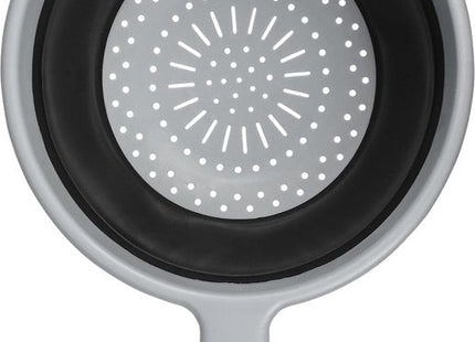 Benson opvouwbaar vergiet zwart-wit 22 cm, hittebestendig tot 140 graden - MBDeals.nl