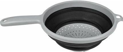 Benson opvouwbaar vergiet zwart-wit 22 cm, hittebestendig tot 140 graden - MBDeals.nl