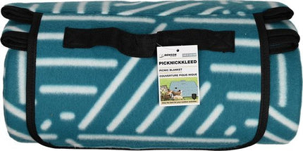 Benson waterdicht picknickkleed blauw gestreept, 150 x 130 cm - foto 3