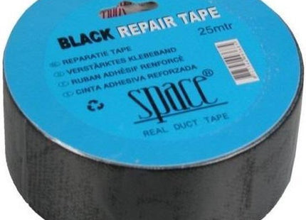 Benson reparatietape zwart, waterbestendige duct tape van 48 mm x 25 meter - MBDeals.nl