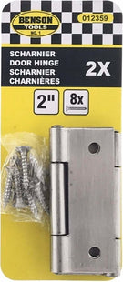 Benson rvs scharnieren 50,8 mm inclusief schroeven 2 stuks - MBDeals.nl