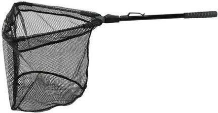 Benson schepnet met uitschuifbare steel voor vissen en vijveronderhoud, zwart - MBDeals.nl