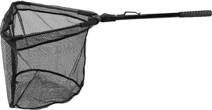 Benson schepnet met uitschuifbare steel voor vissen en vijveronderhoud, zwart - MBDeals.nl