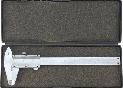 Benson schuifmaat analoog 150 mm van metaal, nauwkeurig tot 0,01 mm, met opbergbox - MBDeals.nl