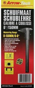 Benson schuifmaat analoog 150 mm van metaal, nauwkeurig tot 0,01 mm, met opbergbox - MBDeals.nl