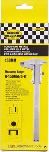 Benson schuifmaat analoog 150 mm van metaal, nauwkeurig tot 0,01 mm, met opbergbox - MBDeals.nl