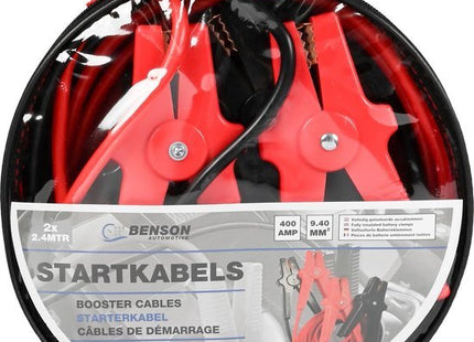 Benson startkabels 400 Amp met geïsoleerde klemmen 2,5 meter en draagtas - foto 4