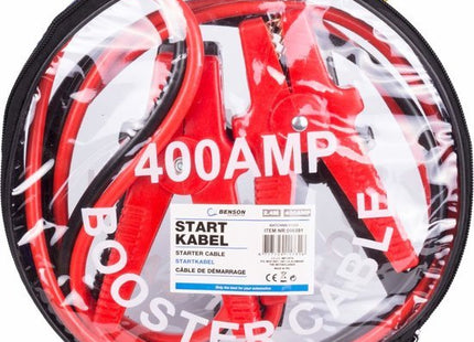 Benson startkabels 400 Amp met geïsoleerde klemmen 2,5 meter en draagtas - foto 5