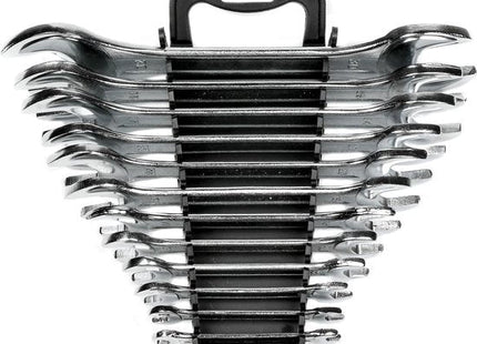 Benson steeksleutelset 12-delig chroom vanadium staal 6 tot 32 mm met houder - MBDeals.nl