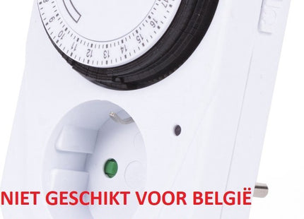 Benson - Stopcontact met Randaarde – Analoge Schakelklok - Kinderbeveiliging - Geschikt voor Verlichting en Apparaten - MBDeals.nl