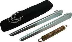 Benson stormband set 13 meter met spanveer en 2 stormharingen, zwart - MBDeals.nl