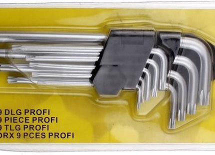 Benson - Torx Sleutelset - 9 - delig - T10 tot T50 - Geschikt voor Torx met en zonder Pinnetje - MBDeals.nl