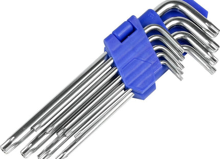 Benson - Torx Sleutelset - 9 - delig - T10 tot T50 - Geschikt voor Torx met en zonder Pinnetje - MBDeals.nl