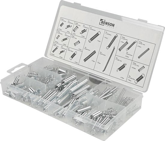 Benson trekveren en drukveren assortimentsbox 150-delig - MBDeals.nl