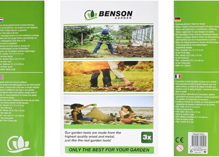Benson tuin gereedschap voor kinderen 3-delig met schep, bladhark en bezem - foto 9