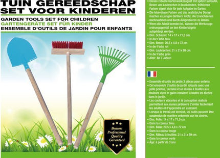 Benson tuin gereedschap voor kinderen 3-delig met schep, bladhark en bezem - foto 4