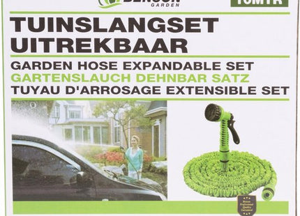 Benson tuinslang flexibel 10 meter met spuitpistool en koppelingen, groen - foto 4