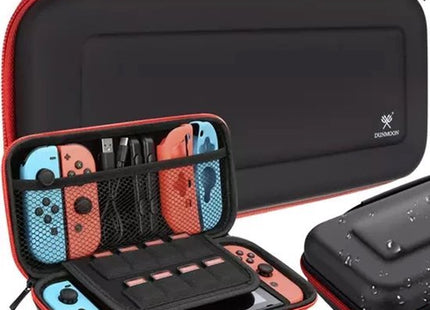 Beschermhoes geschikt voor Nintendo Switch hardcase zwart met vak voor 10 spellen - MBDeals.nl