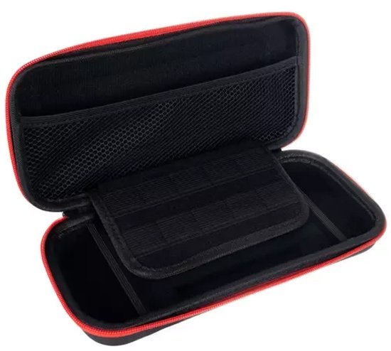 Beschermhoes geschikt voor Nintendo Switch hardcase zwart met vak voor 10 spellen - MBDeals.nl