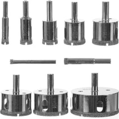 Bigstren - Diamantboorset - 10 Stuks - Voor Professionals - Maten van Ø 6, 8, 10, 16, 20, 28, 35, 45, 50 en 68 mm - MBDeals.nl
