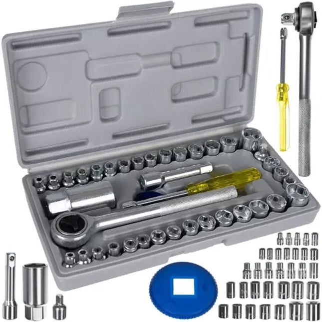 Bigstren - Doppensleutelset - 40 - Delig - Maten van 4 Mm tot 16 Mm - Afmetingen 25x14x5 Cm - MBDeals.nl