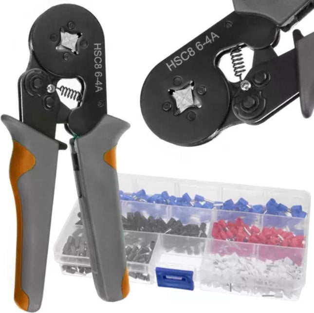 Bigstren Krimptang Set - 500 Diverse Kabelschoenen - Krimpbereik 0,25 tot 10 Mm² - Staal - Comfortabele Handgreep - MBDeals.nl